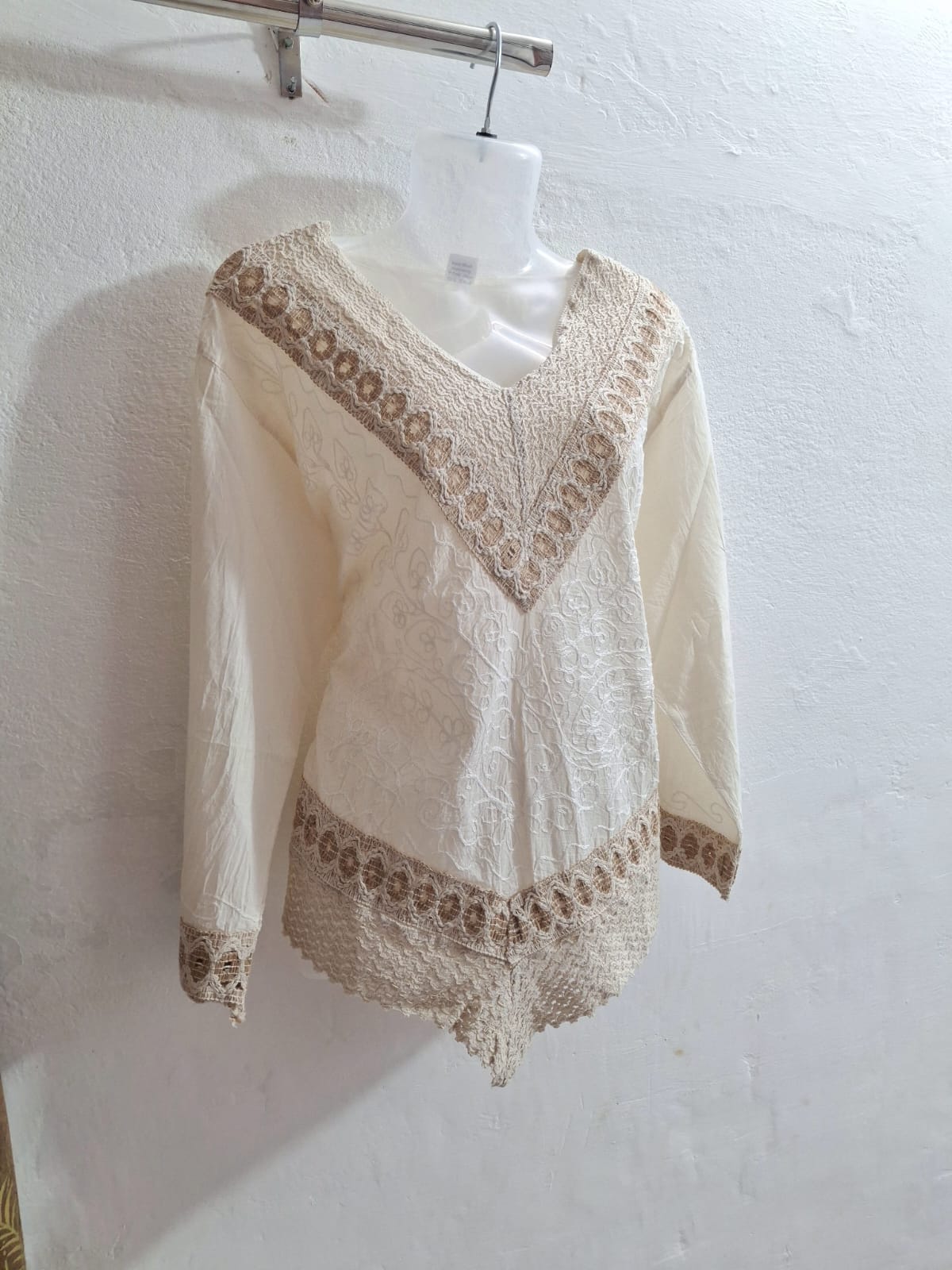 ๐ผ Elegant Off-White Pure Cotton Kurti | Ethnic Chic | Sizes S to XXL*