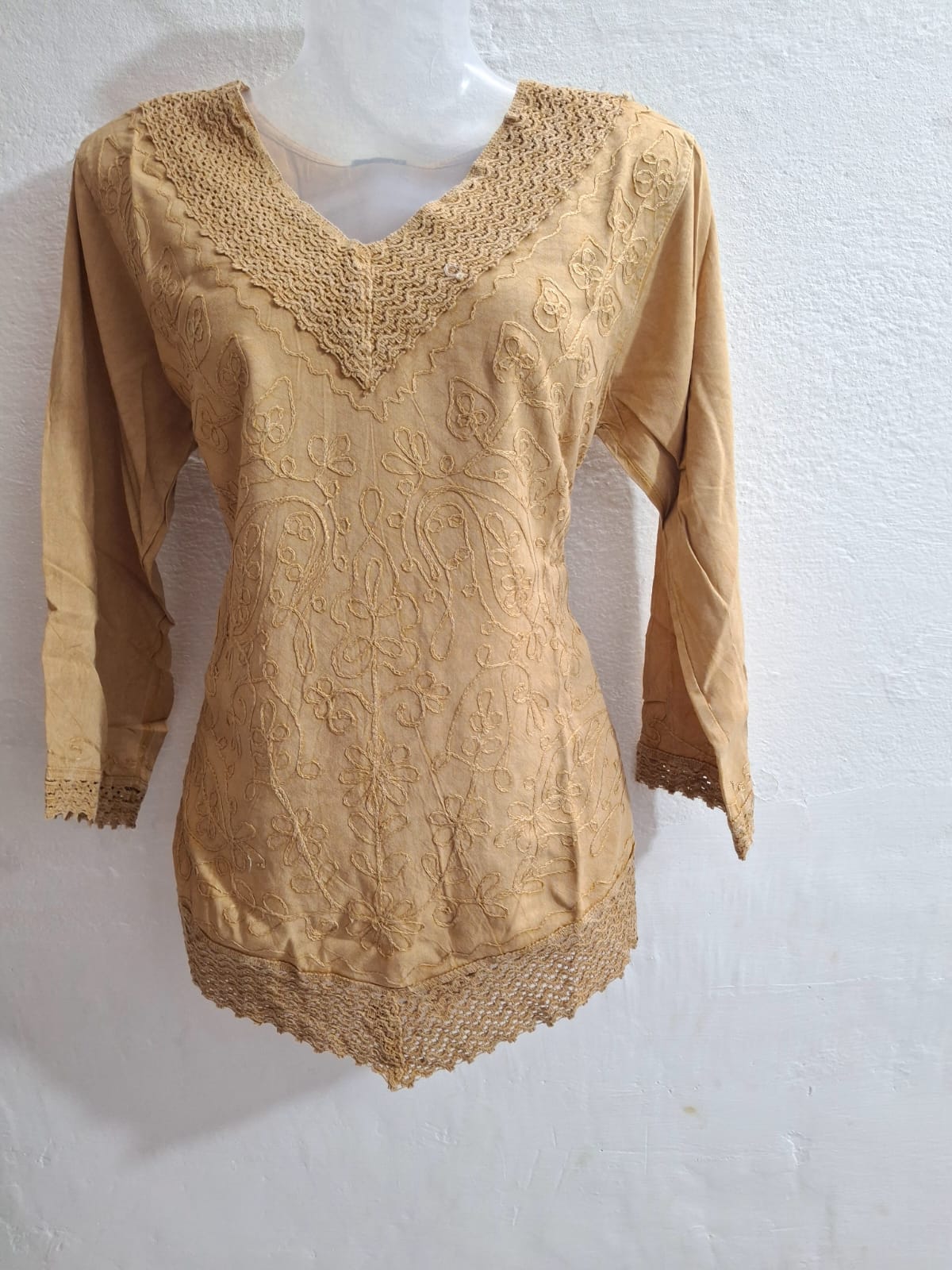 ๐งต Pure Cotton Embroidered Kurti | Sizes S to XXL | Multiple Colors Available ๐ธ