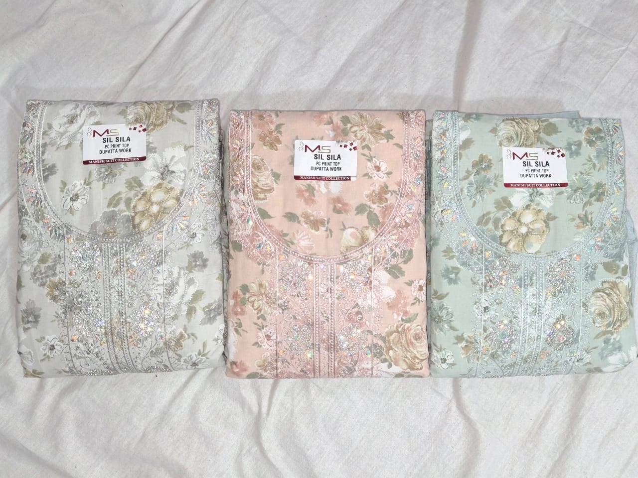 ✨ Floral PC Print Suit with Embroidered Dupatta – Unstitched Elegance